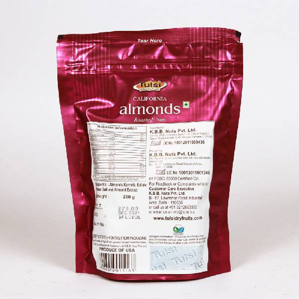 Tulsi California Almonds Roasted