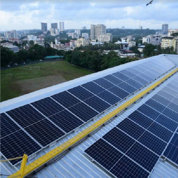 Roof top Solar Panels  St. Aloysius College Gents Hostel