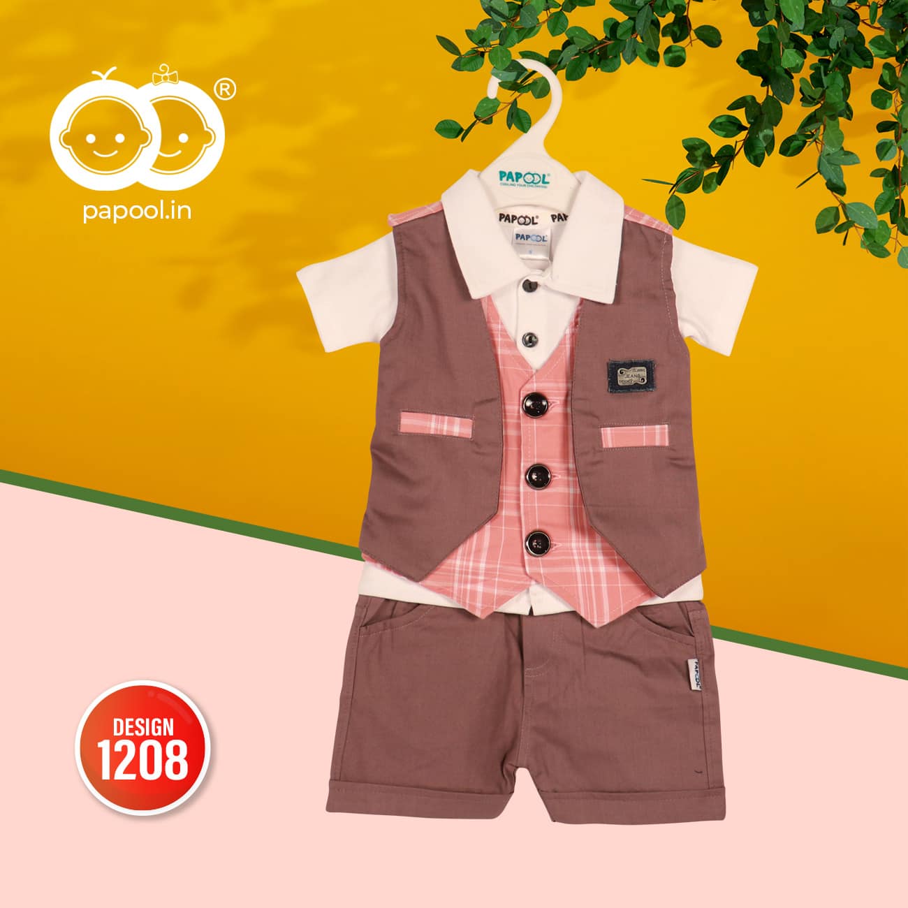 Papool+Party Wear Tshirt With Trouser